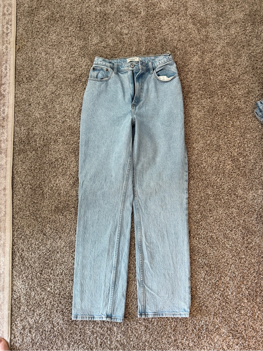 Abercrombie & Fitch Light Blue Straight-Leg Women's Jeans